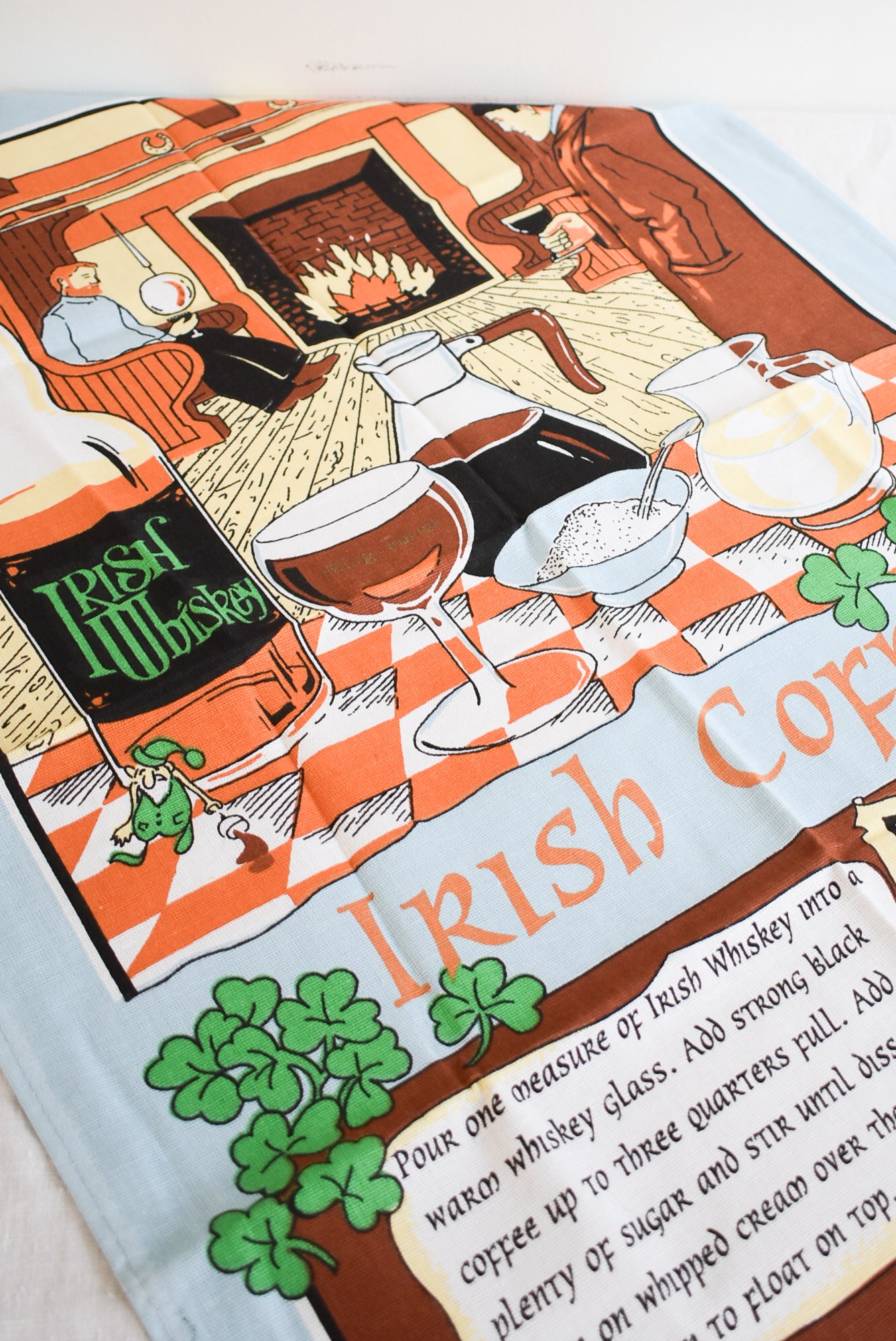 Irish Coffee 100% cotton tea towel