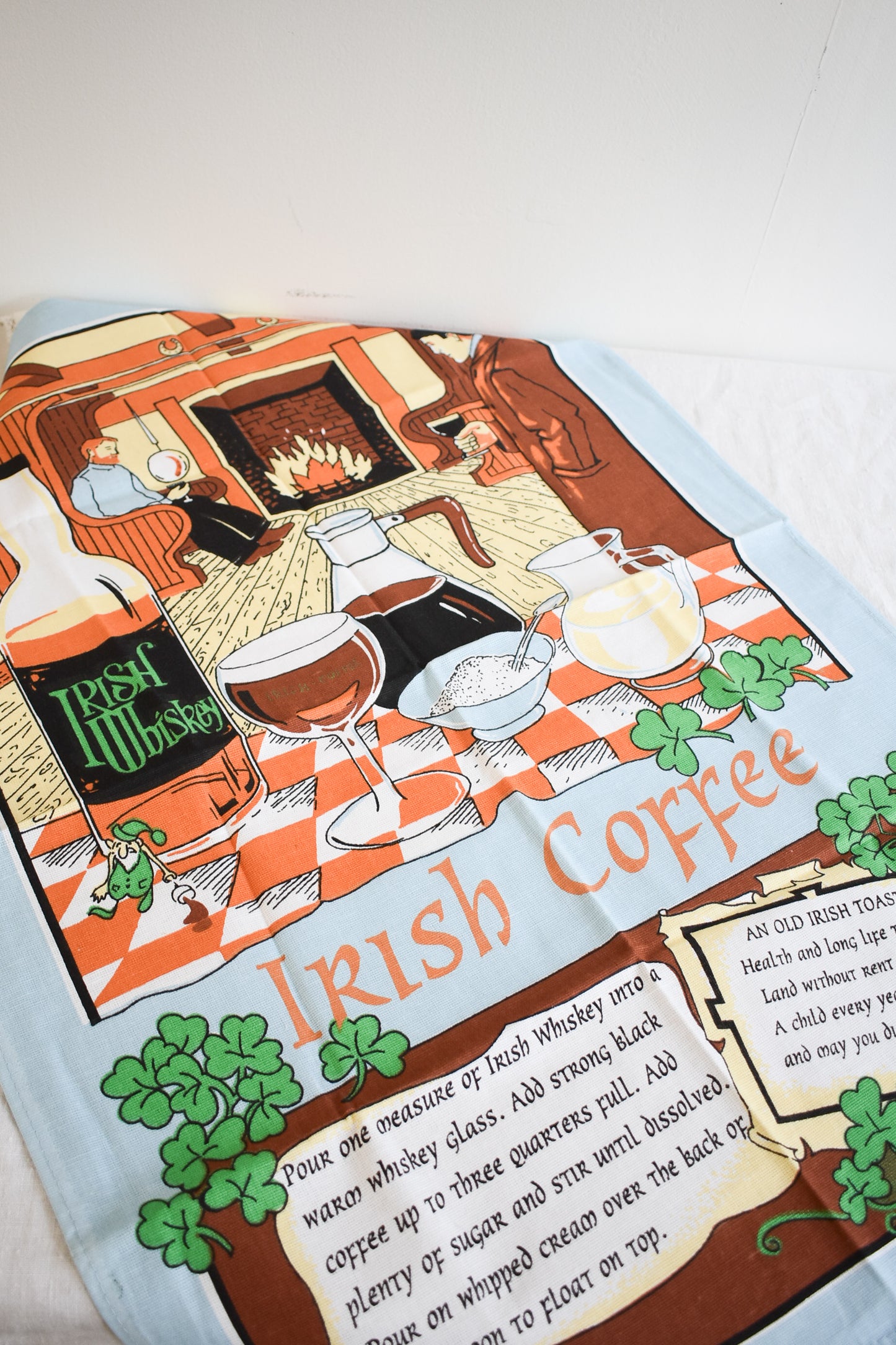 Irish Coffee 100% cotton tea towel