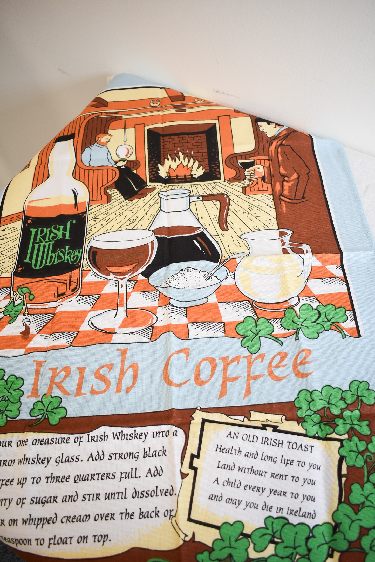 Irish Coffee 100% cotton tea towel