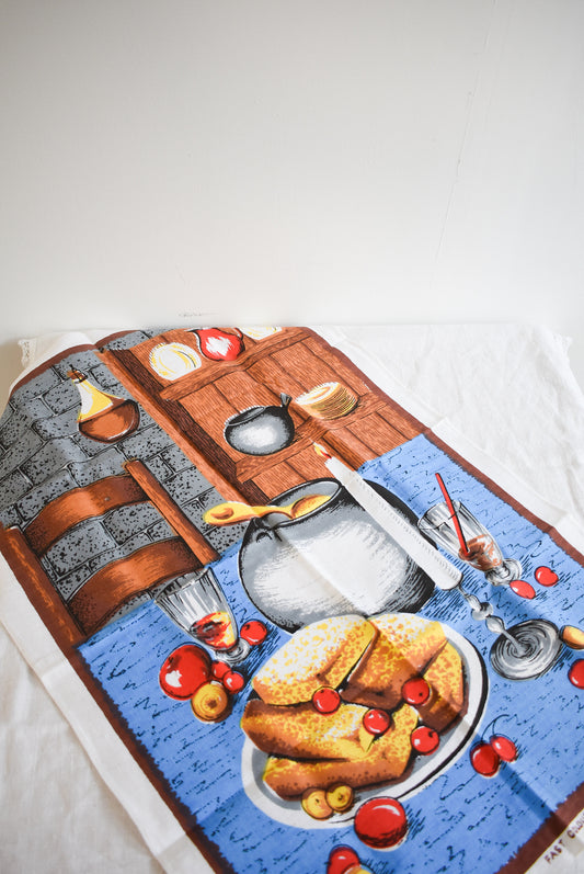 Cottage-core 100% cotton tea towel