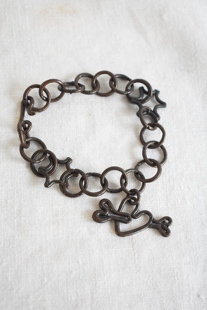 Funky wire charm bracelet