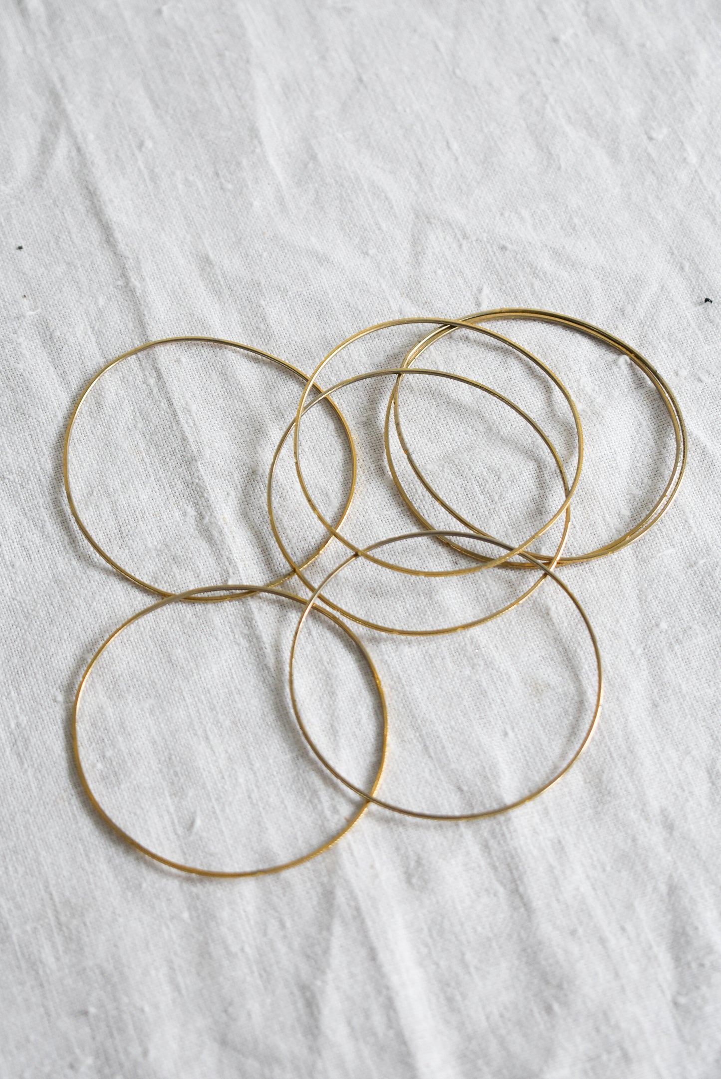 Golden bangles, set of 7