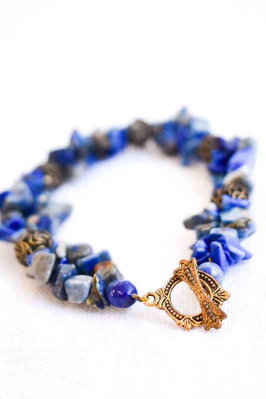 Lapis Lazuli beaded bracelet