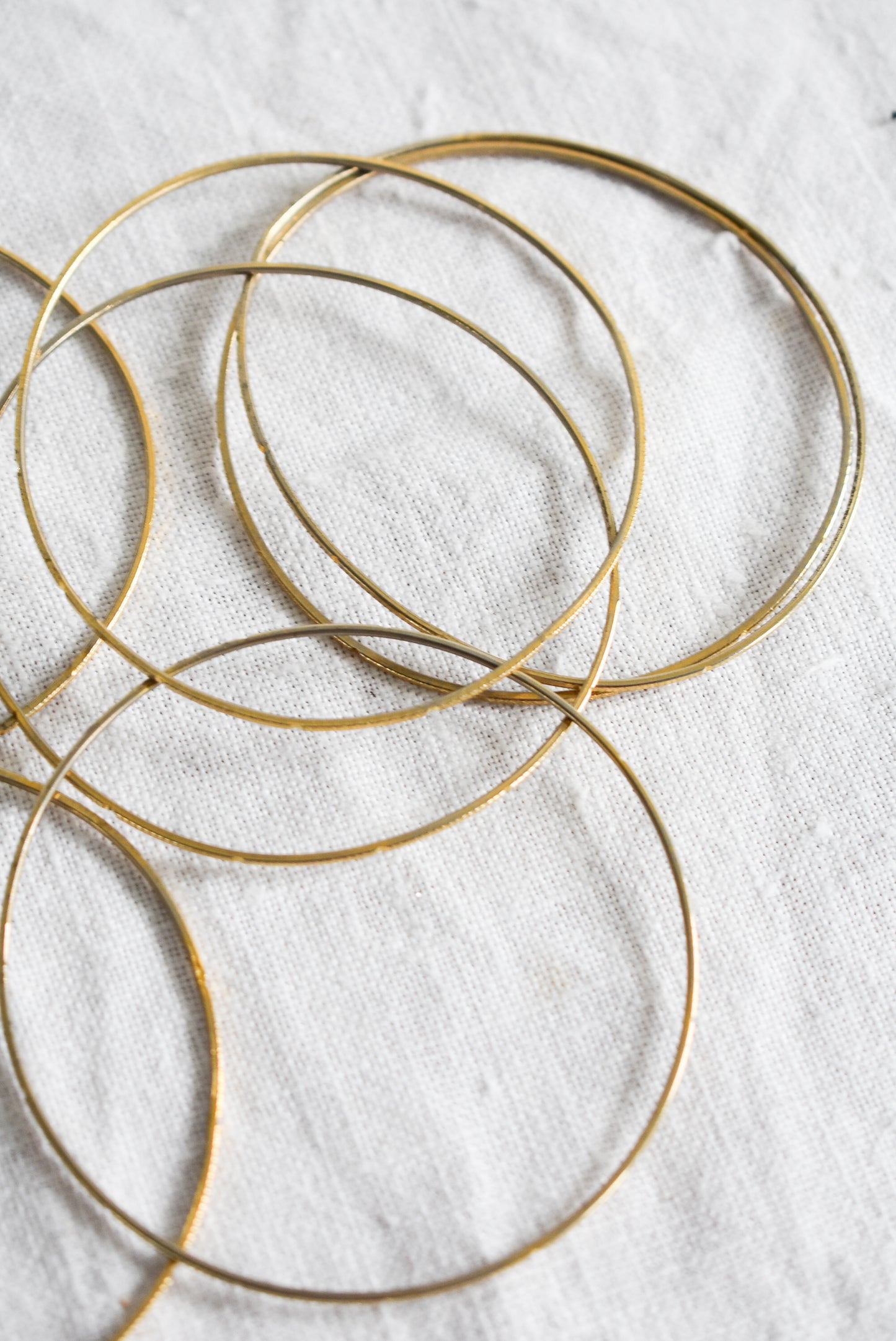 Golden bangles, set of 7