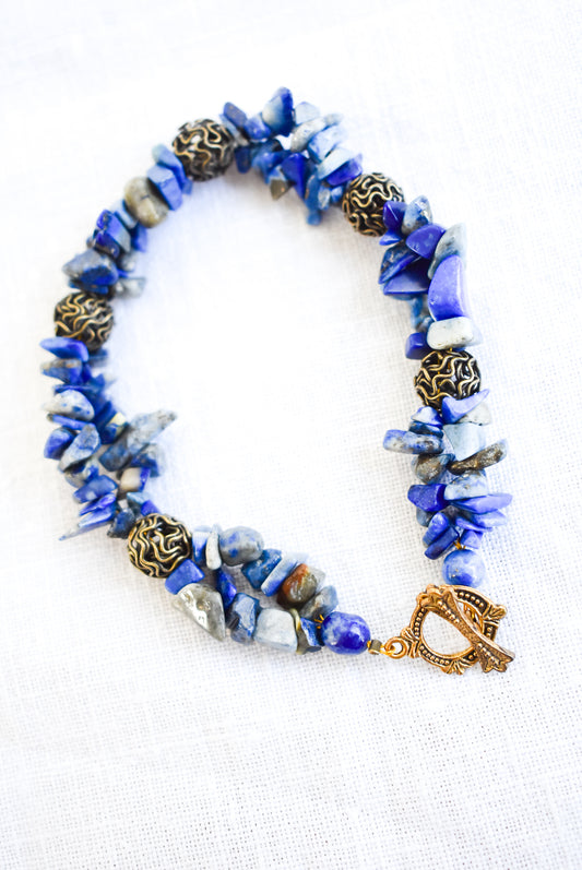 Lapis Lazuli beaded bracelet