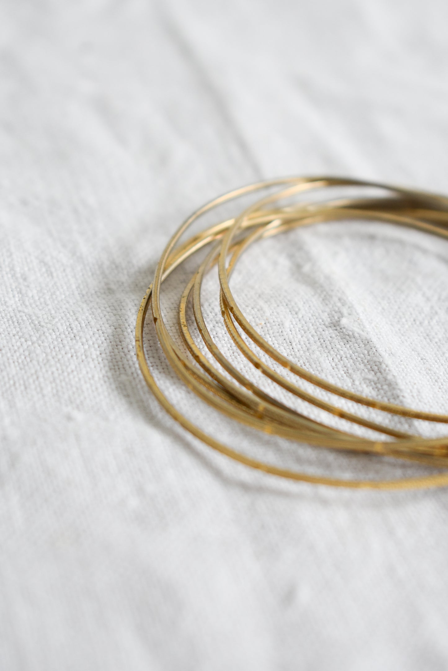 Golden bangles, set of 7