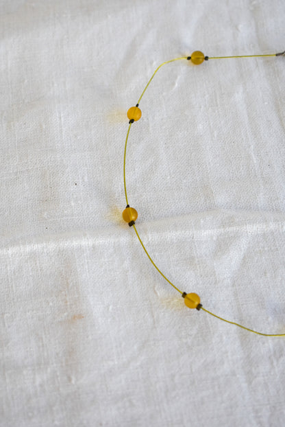 Springtime vibes glass bead necklace