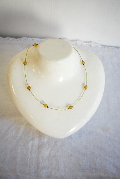 Springtime vibes glass bead necklace
