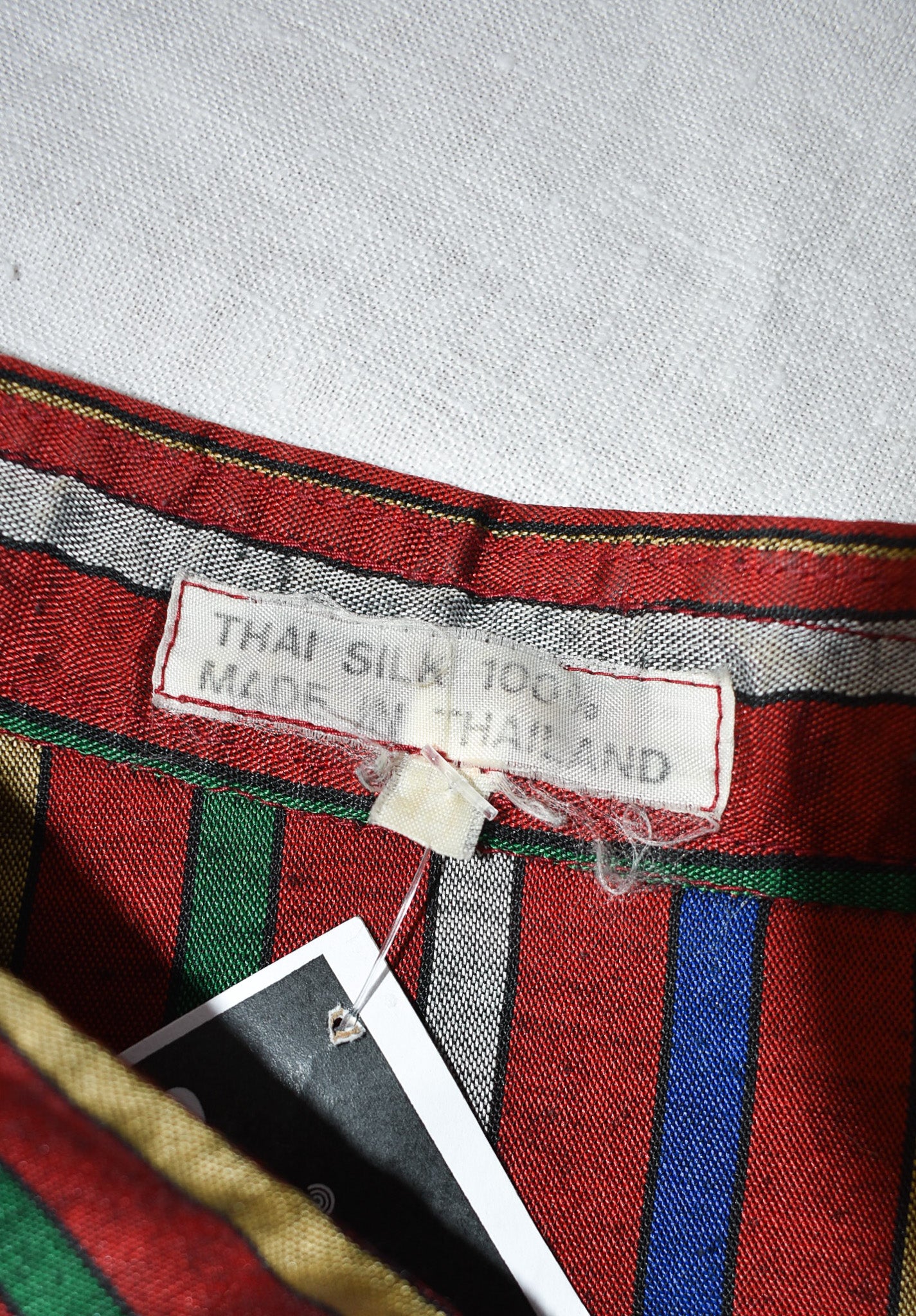 Thai silk striped shirt, L