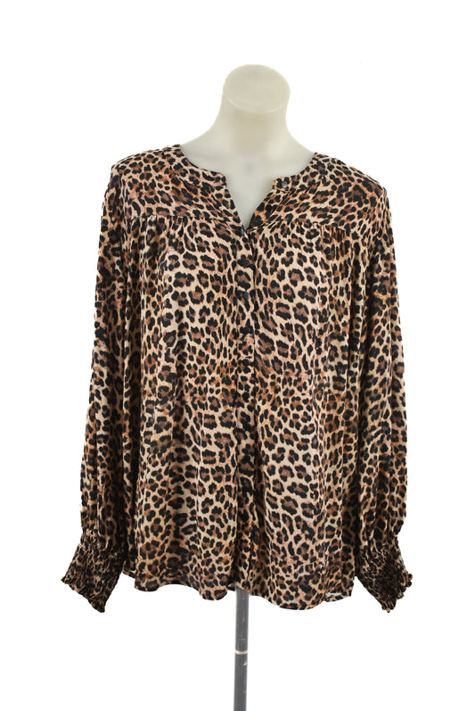 Virtuelle Leopard Print Top, 16