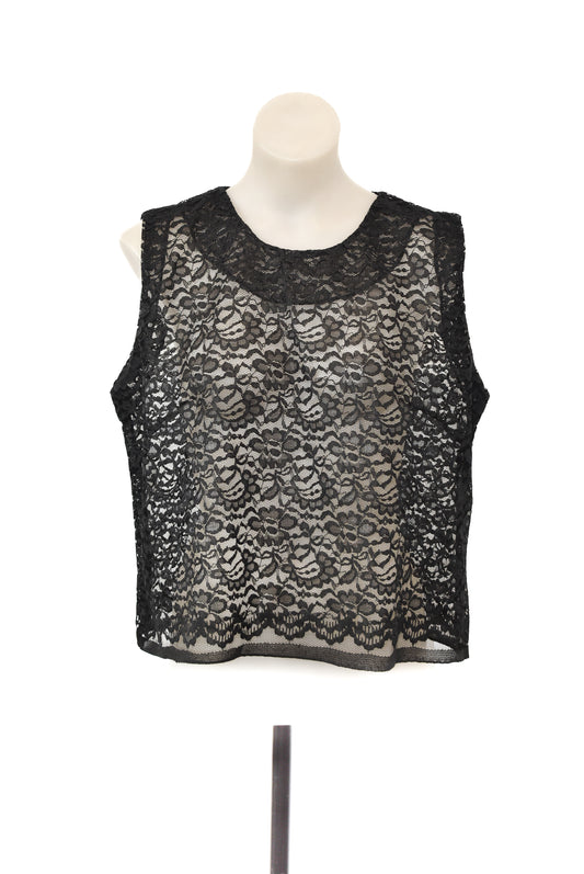 Handmade sleeveless lace top