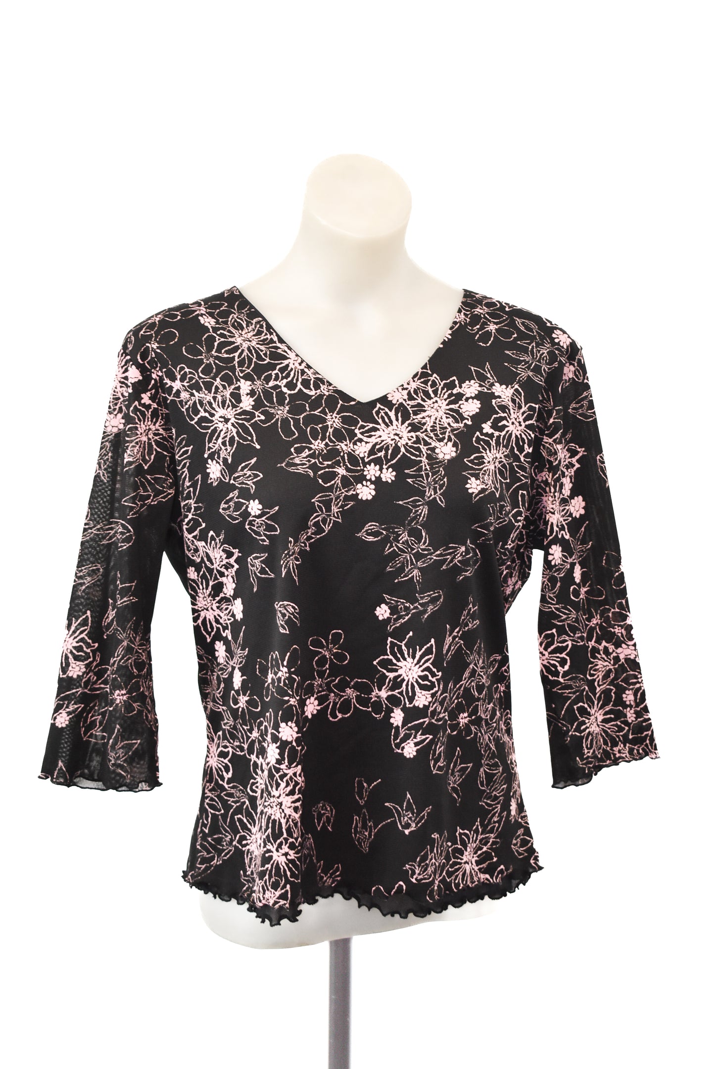 Joanna Morgan black floral top