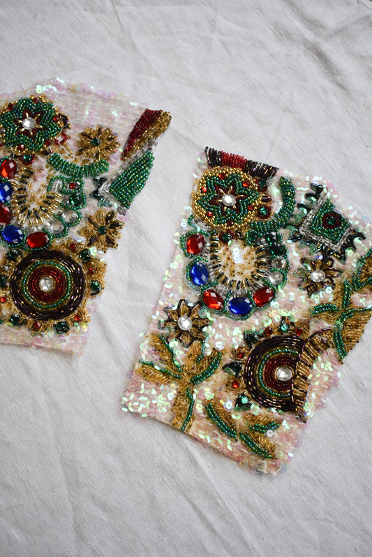 Gorgeous handmade beaded & sequined patches