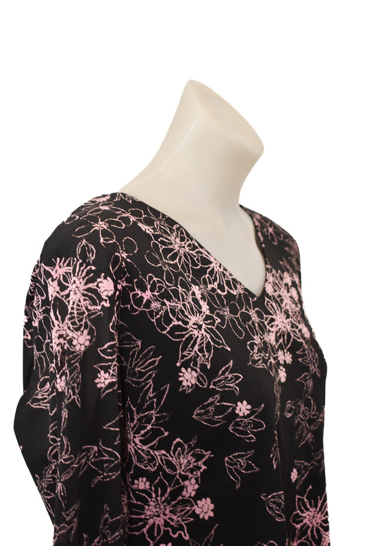 Joanna Morgan black floral top