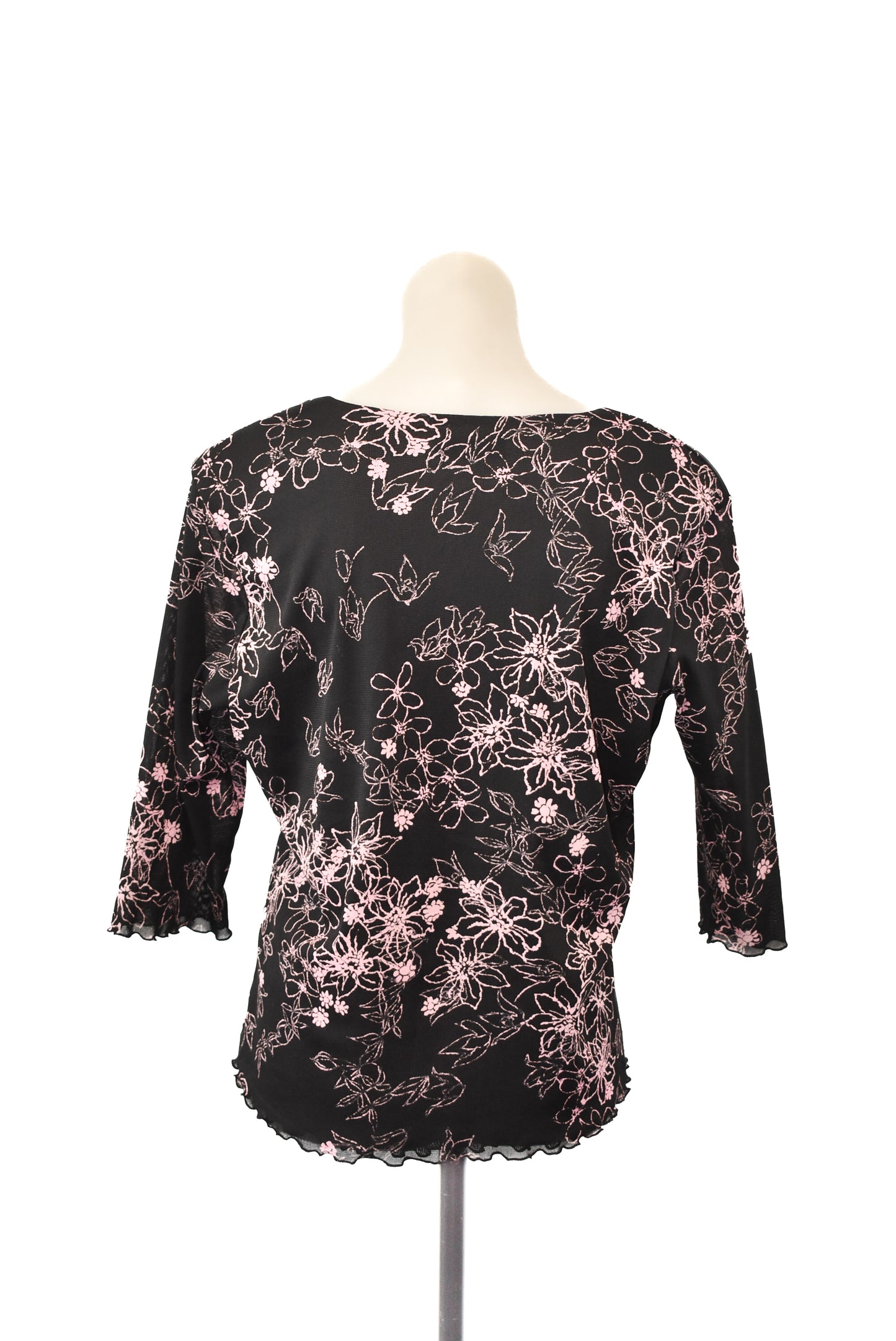 Joanna Morgan black floral top