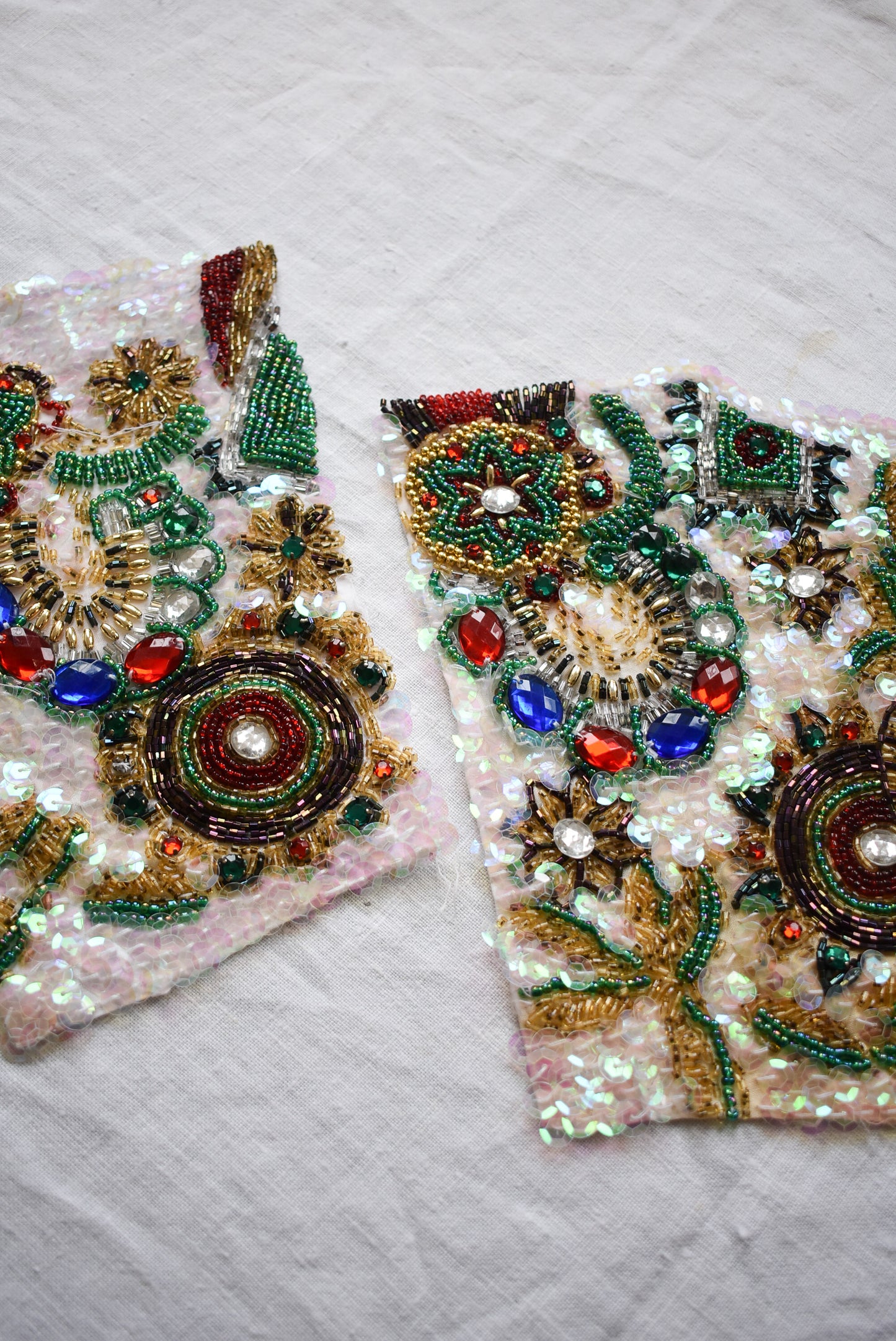 Gorgeous handmade beaded & sequined patches