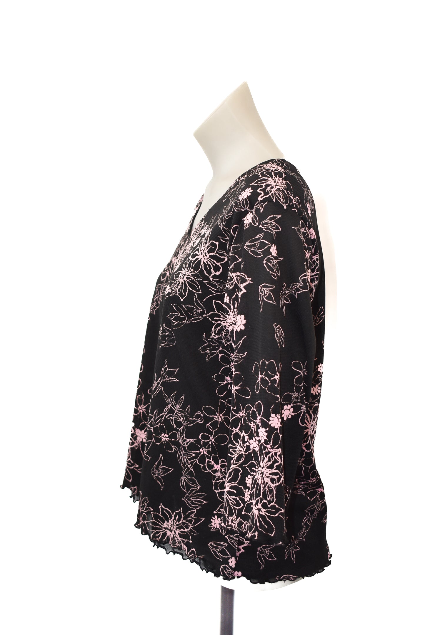 Joanna Morgan black floral top