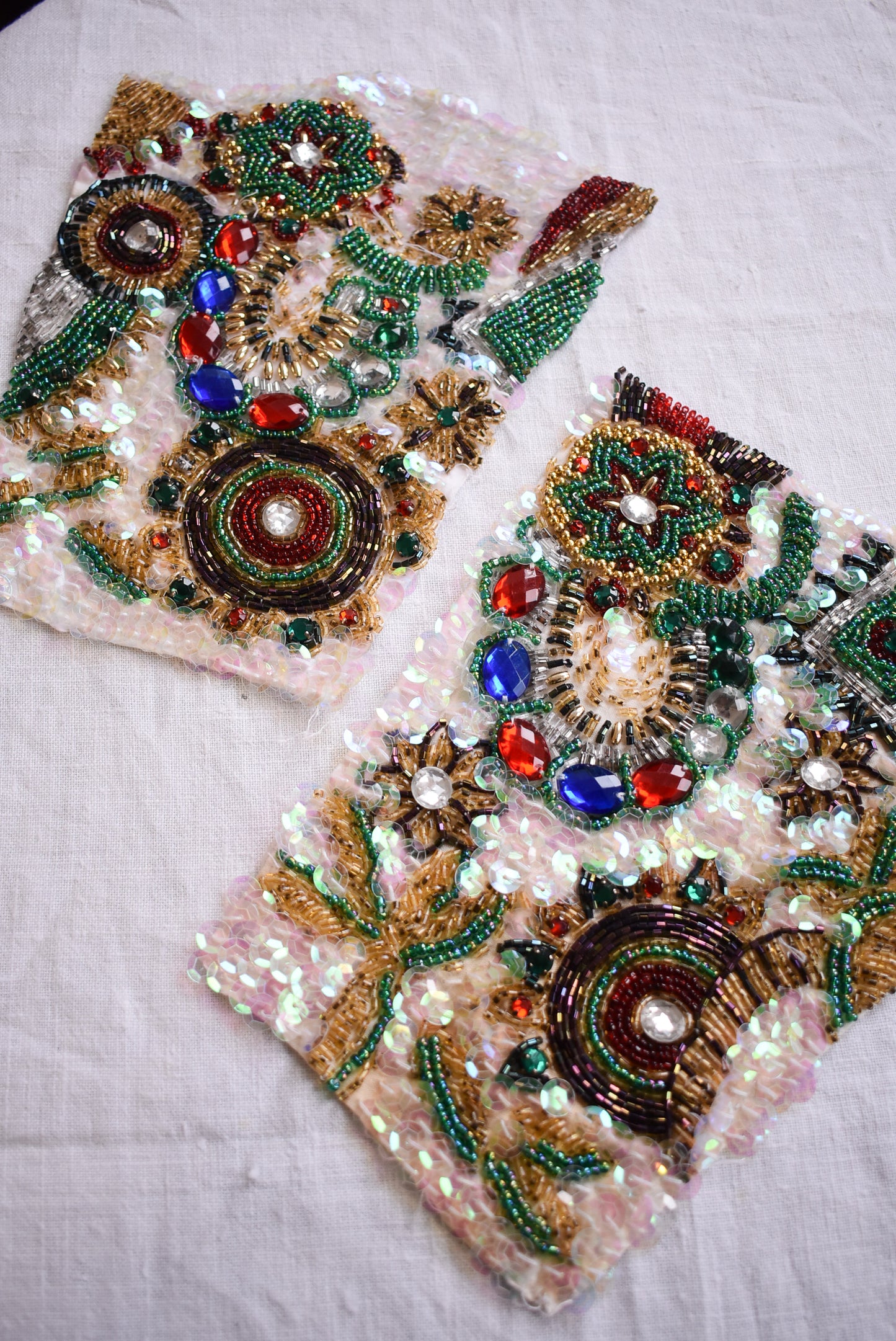 Gorgeous handmade beaded & sequined patches