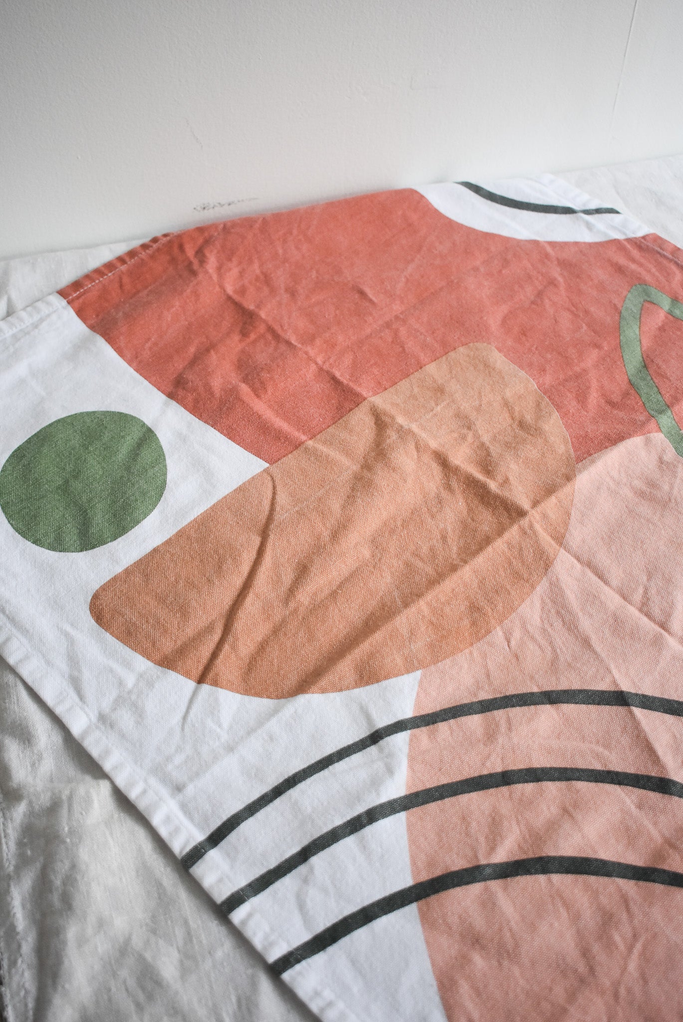 Funky shapes tea towel