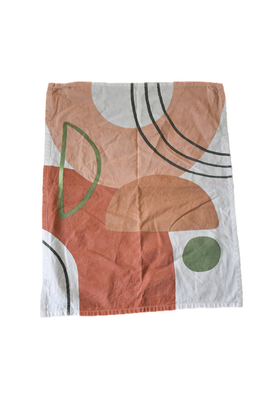 Funky shapes tea towel