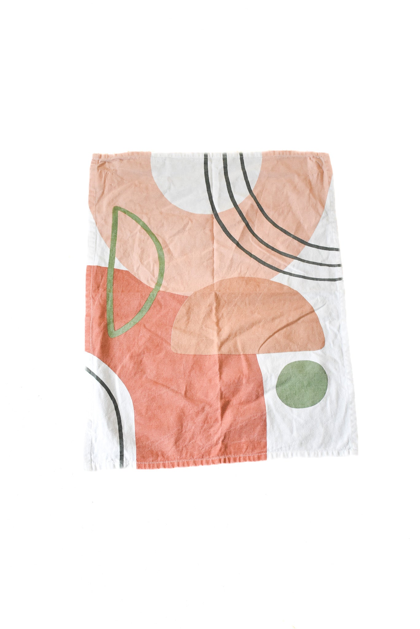 Funky shapes tea towel