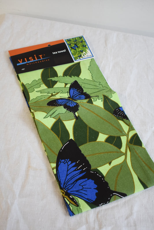 Tropical North Queensland butterfly tea towel, new with tags