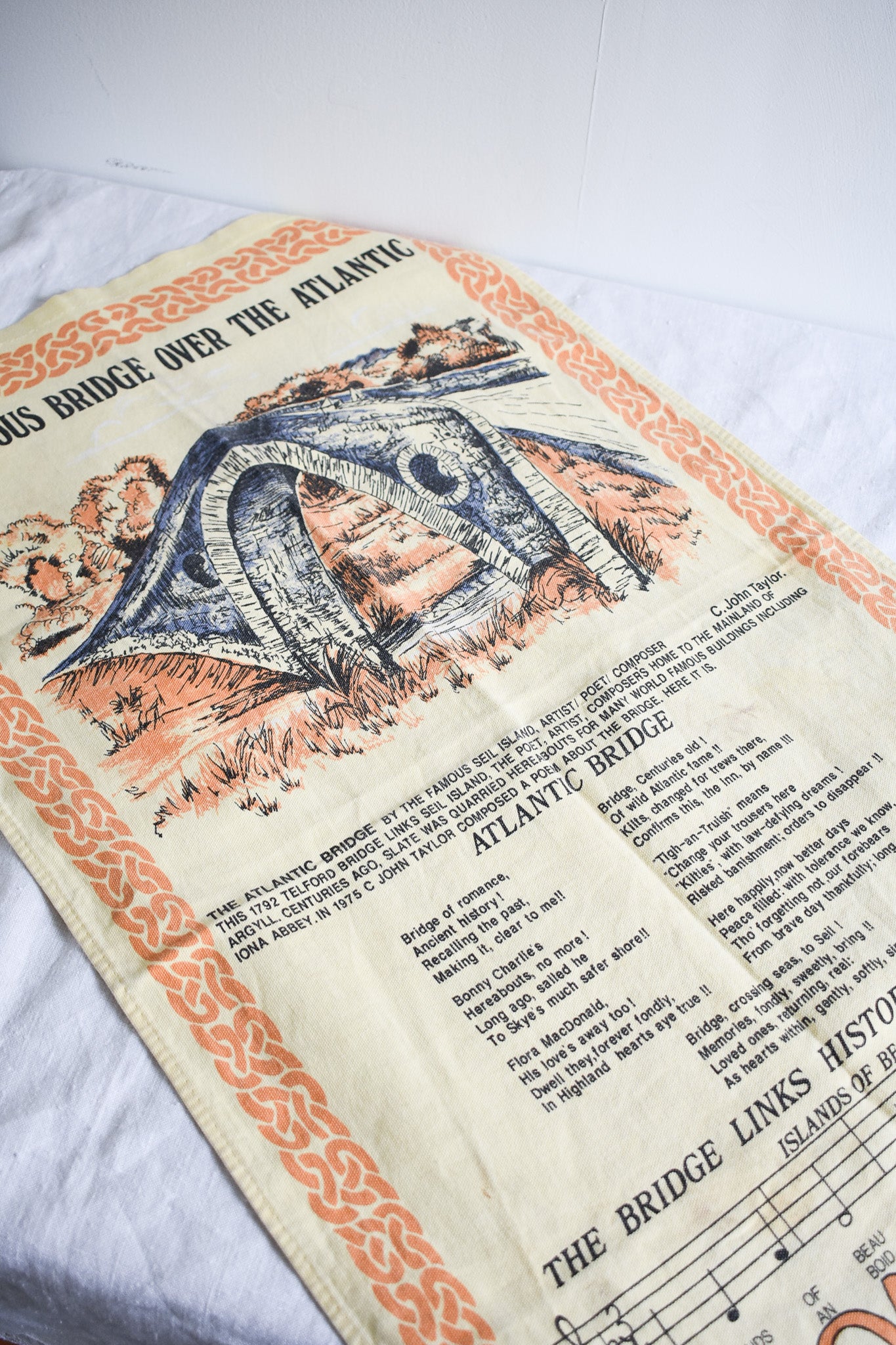 The Famous bridge over the Atlantic - Scotland tea towel