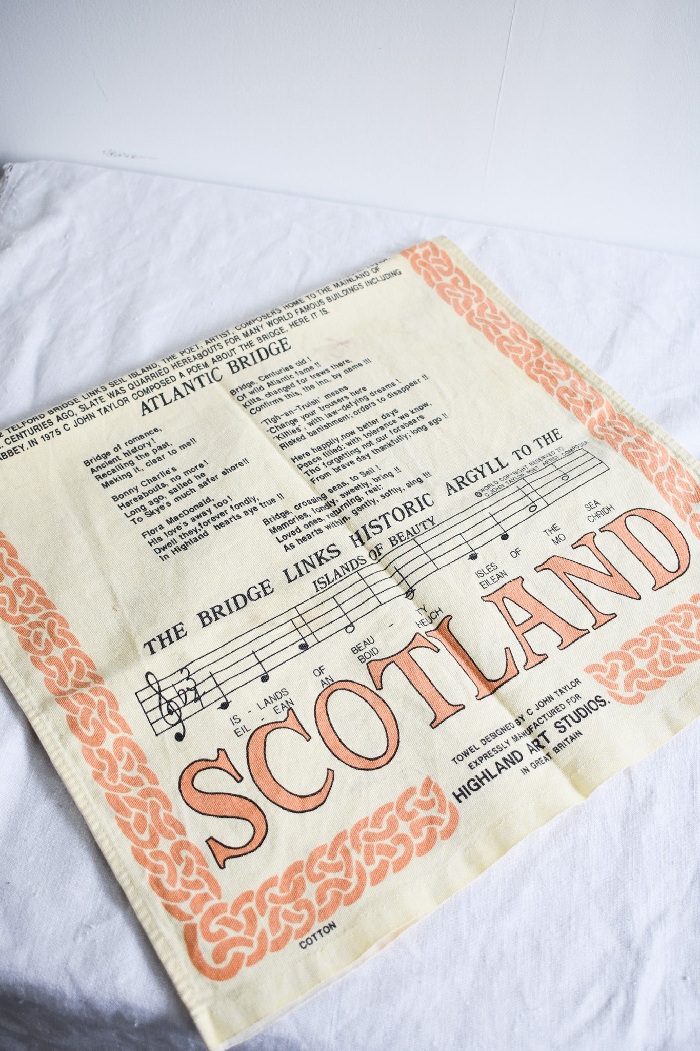 The Famous bridge over the Atlantic - Scotland tea towel