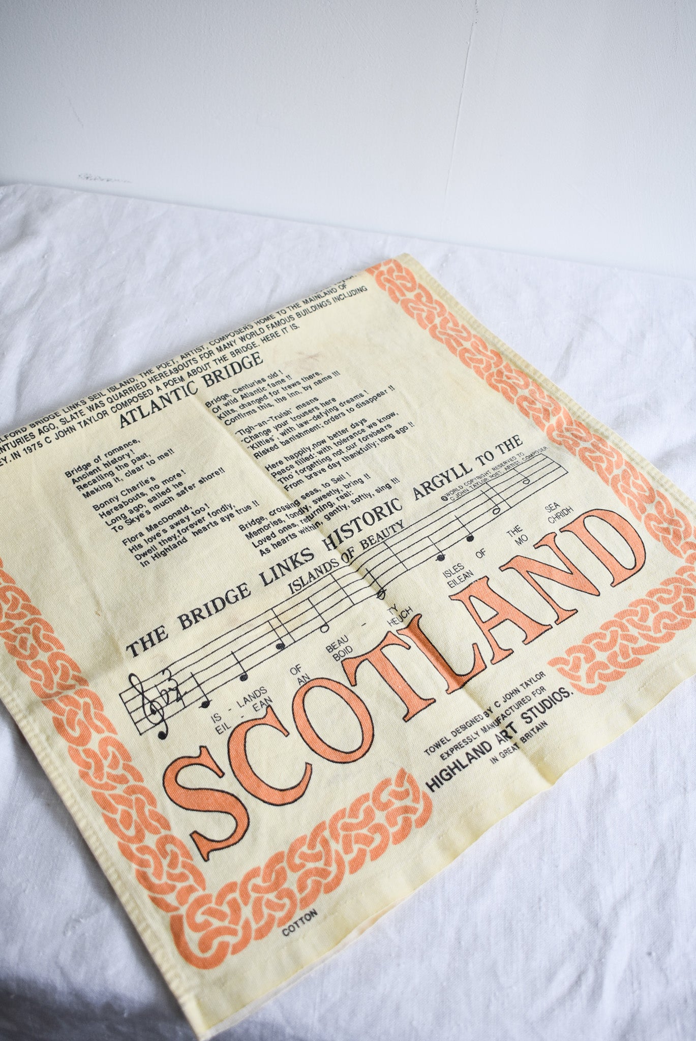 The Famous bridge over the Atlantic - Scotland tea towel