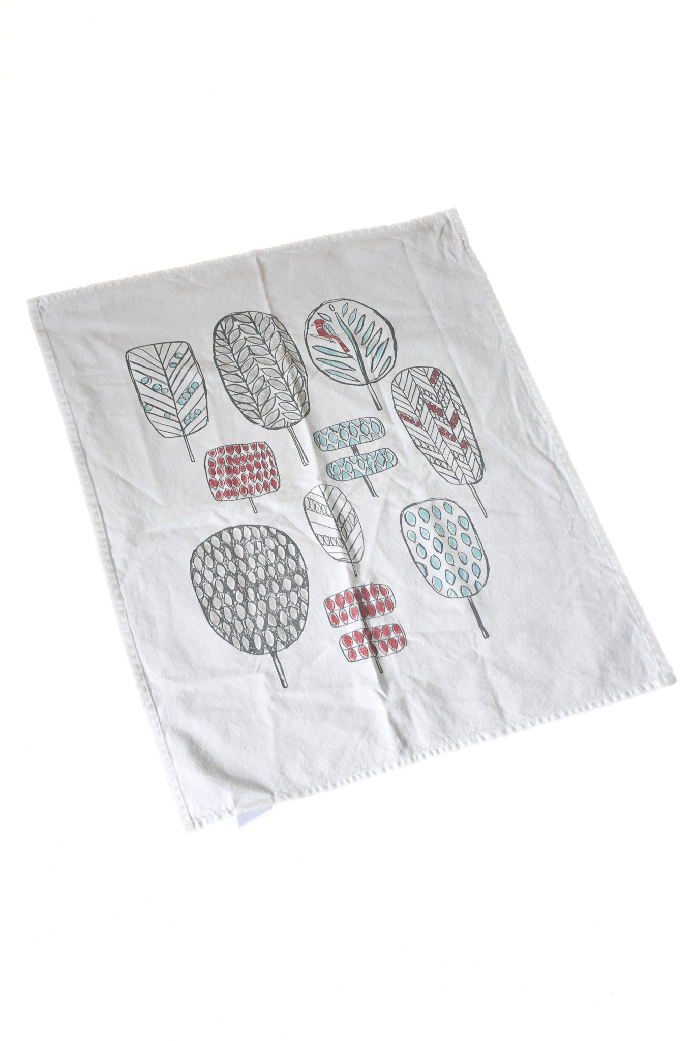 Funky trees tea towel