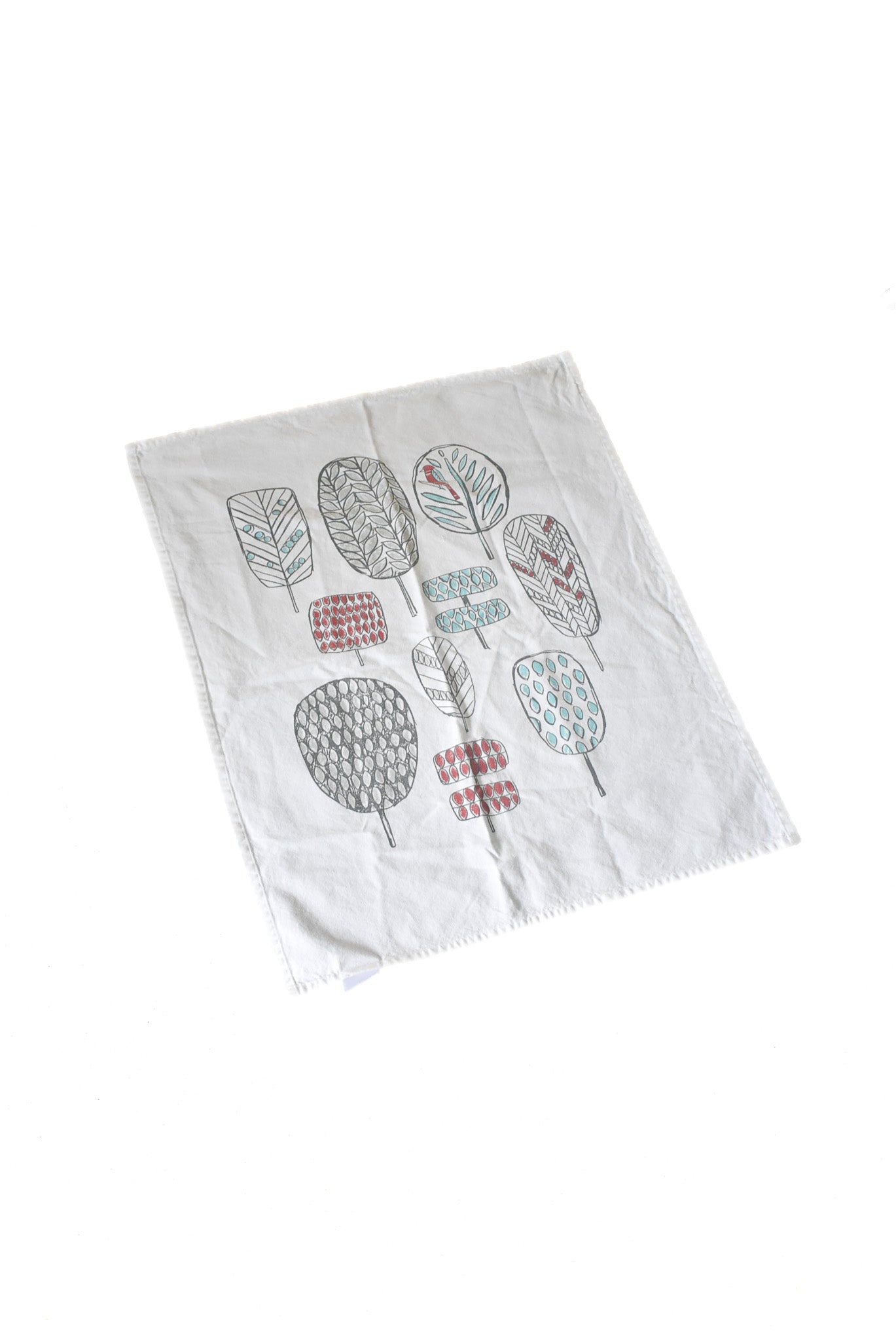 Funky trees tea towel