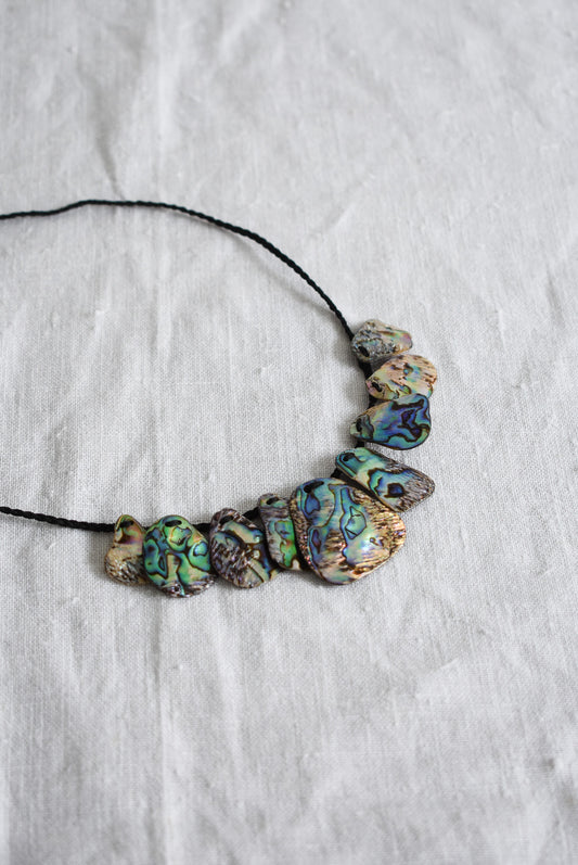 Braided Paua shell necklace