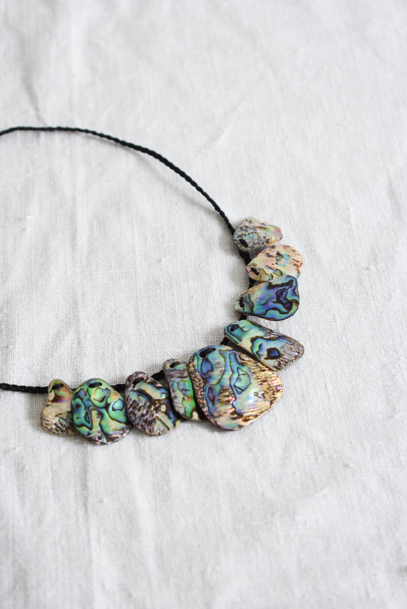 Braided Paua shell necklace