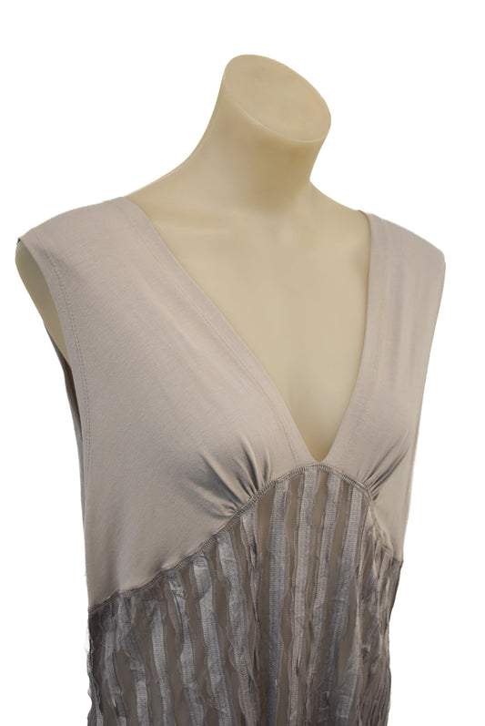 Unique David Pond mesh grey dress, 12