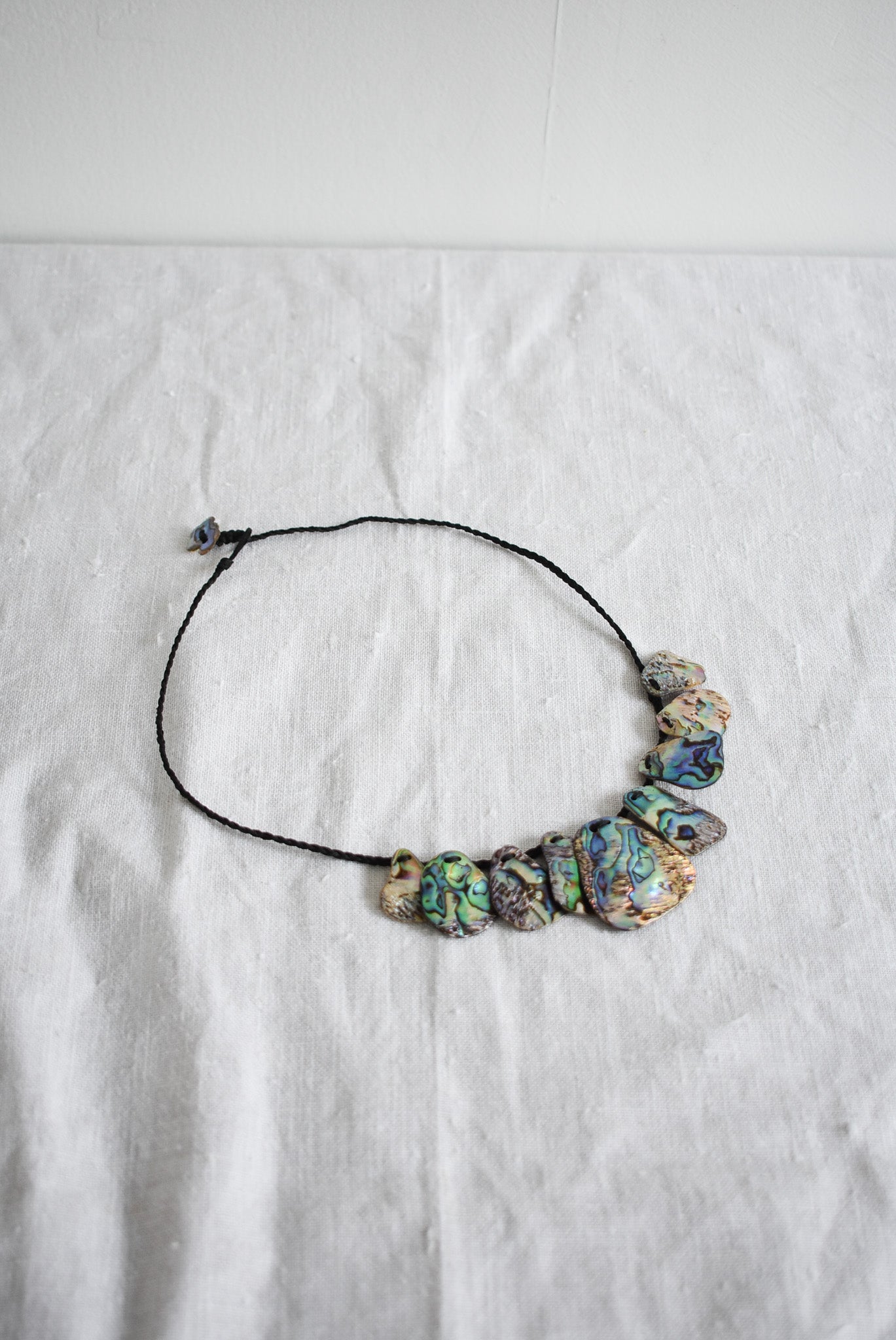 Braided Paua shell necklace