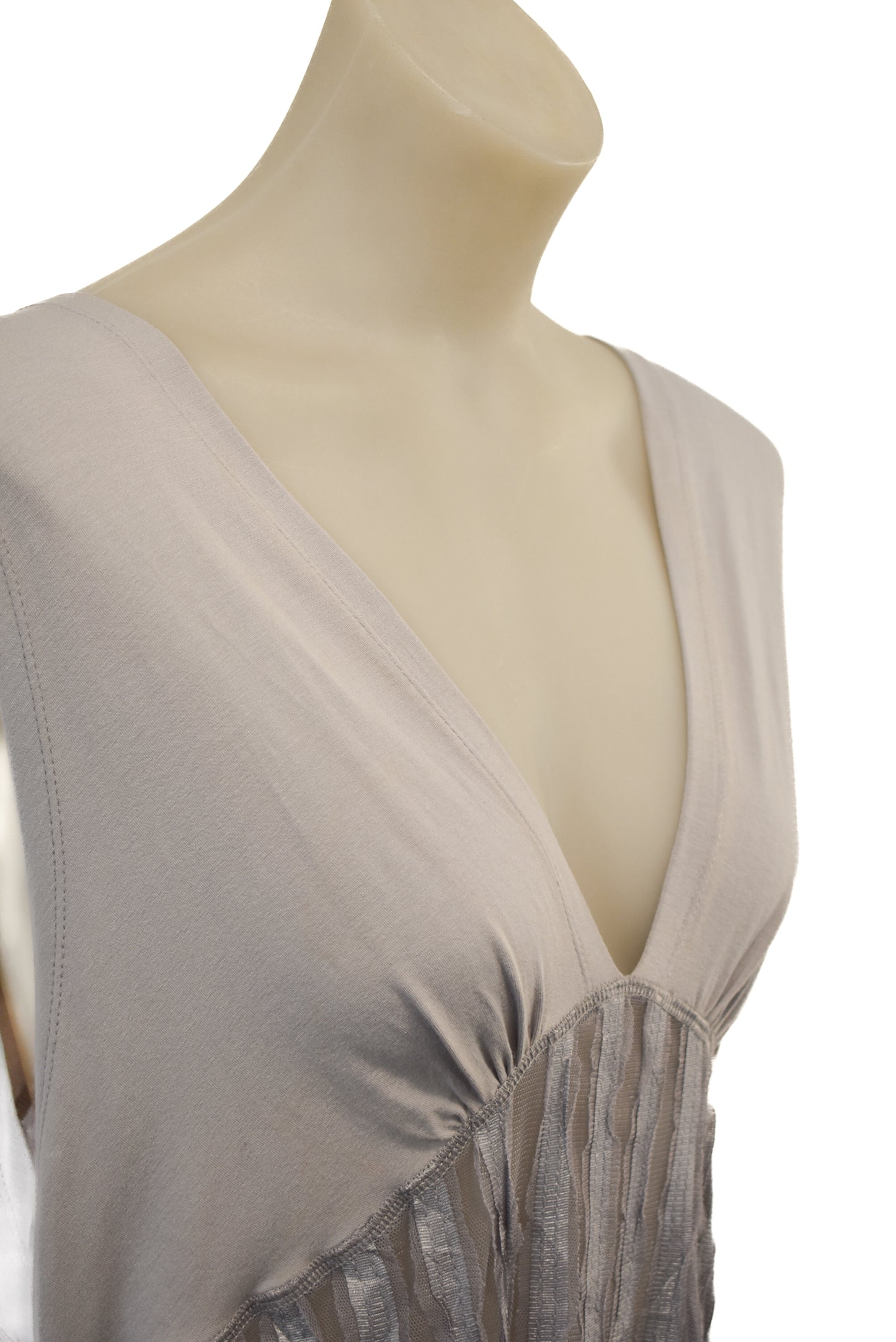 Unique David Pond mesh grey dress, 12