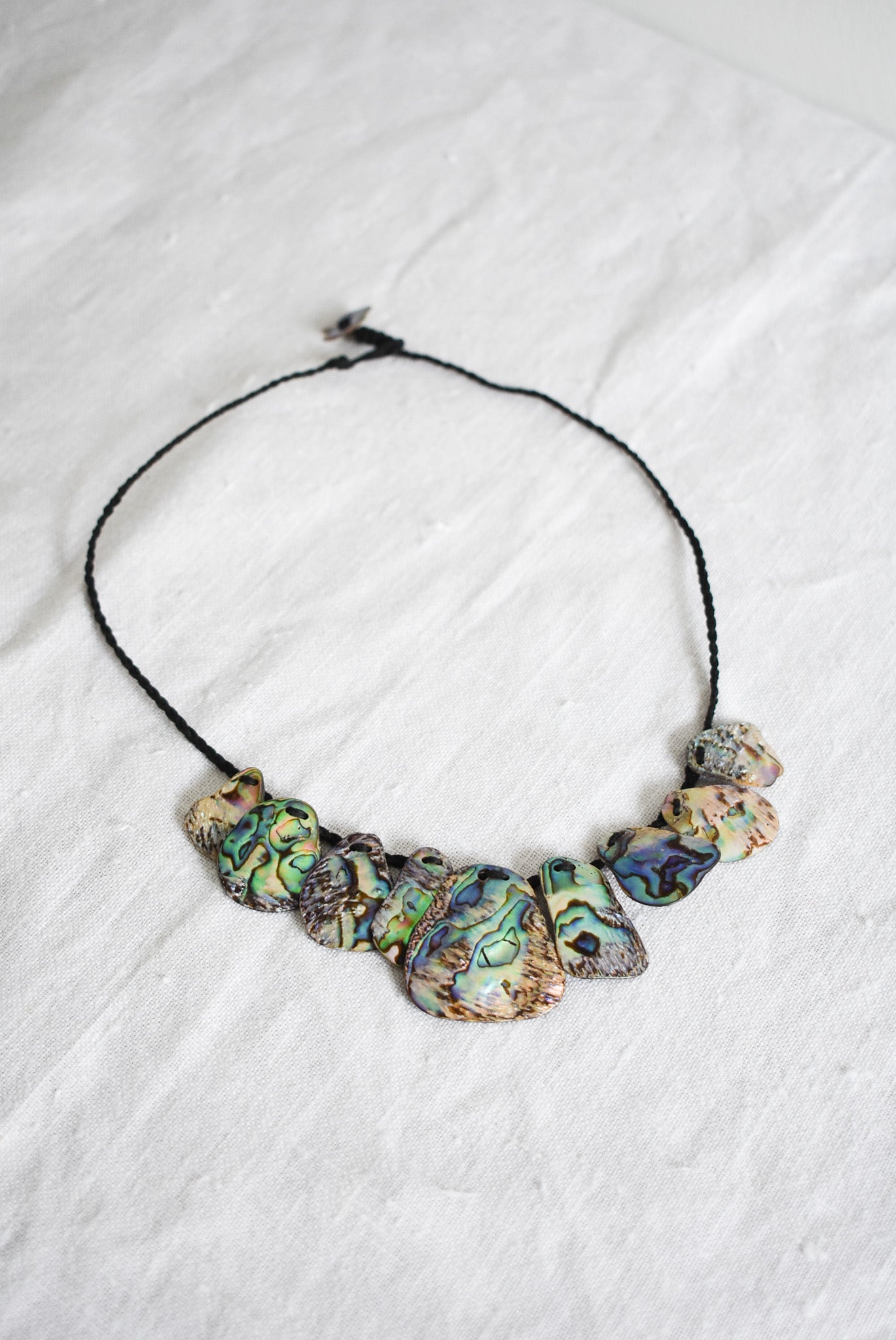 Braided Paua shell necklace