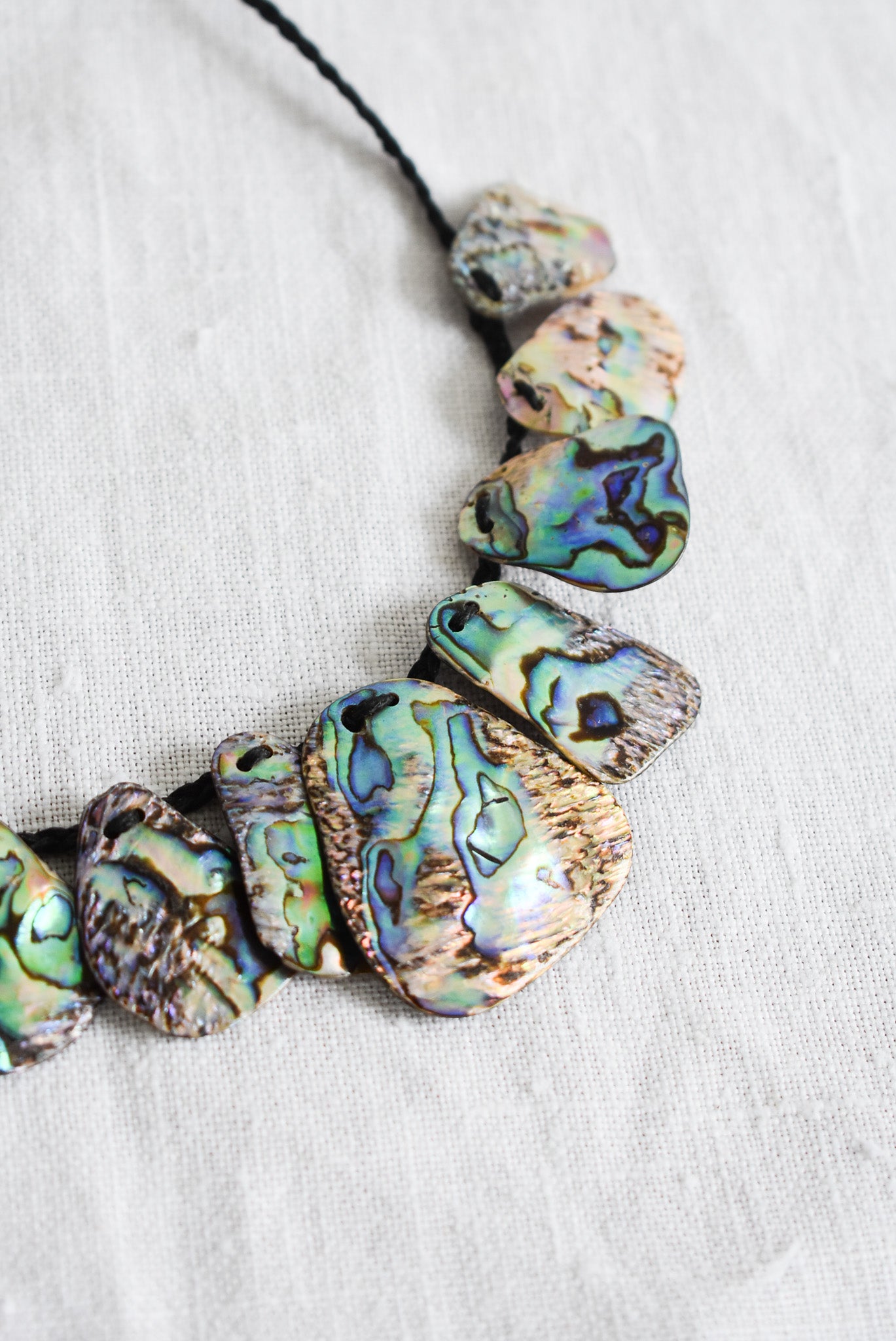 Braided Paua shell necklace