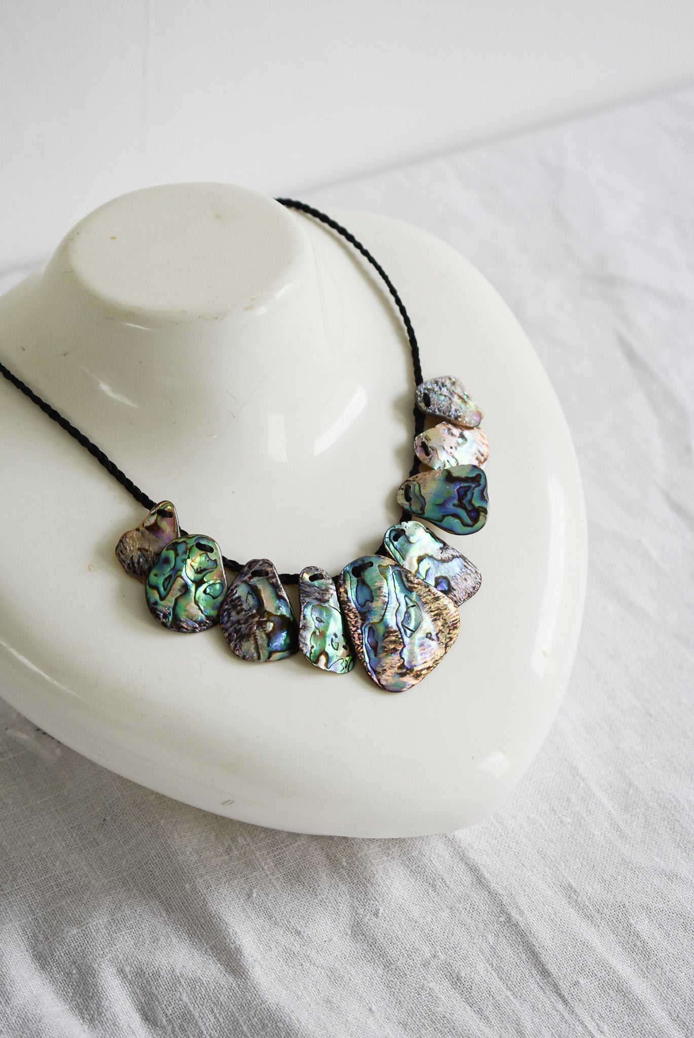 Braided Paua shell necklace