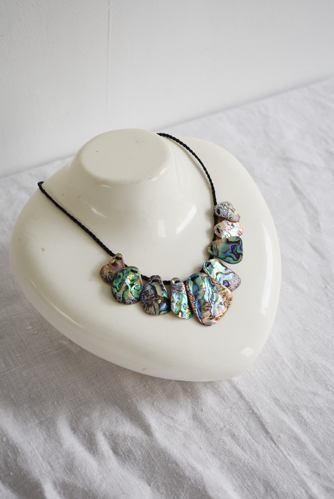 Braided Paua shell necklace