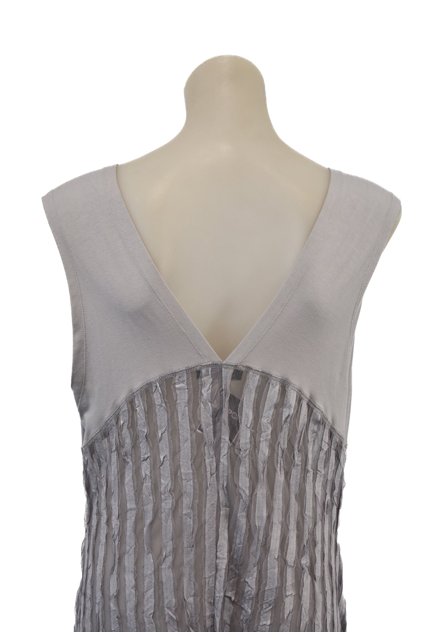 Unique David Pond mesh grey dress, 12