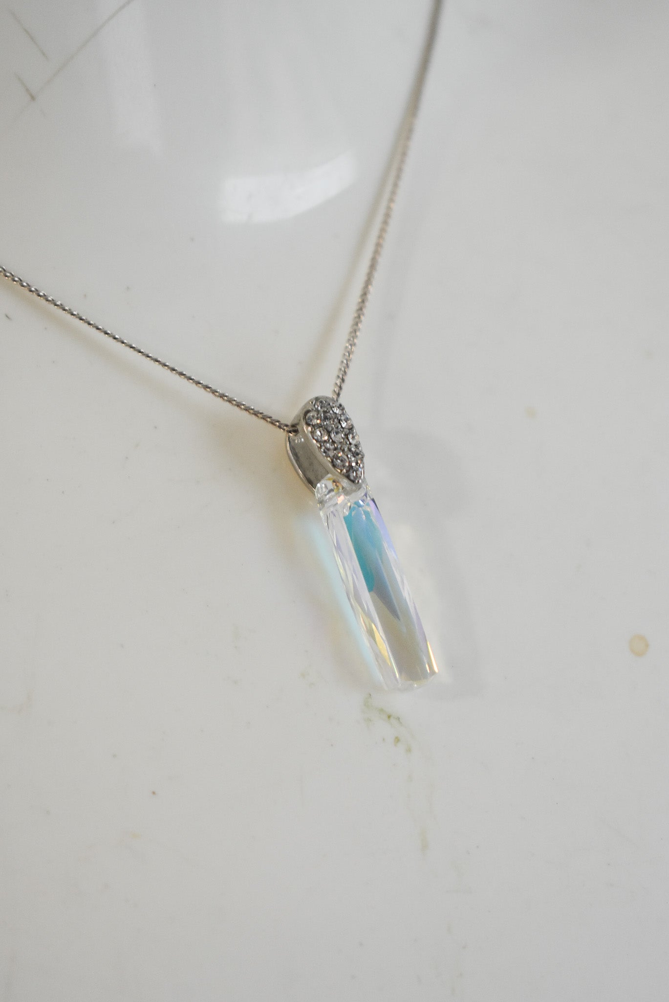 Crystal 925 silver necklace