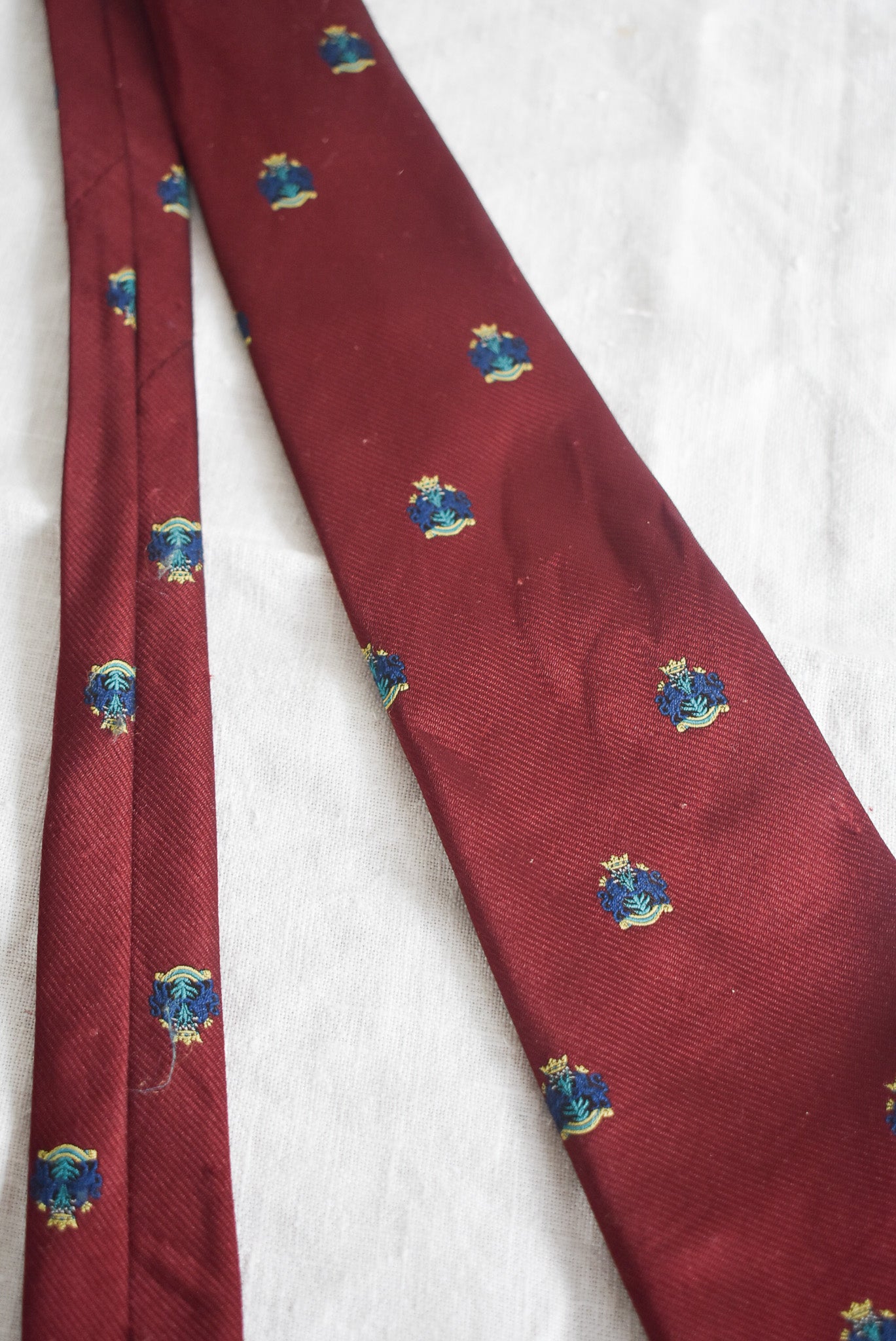 Vintage Yves Saint Laurent burgundy tie