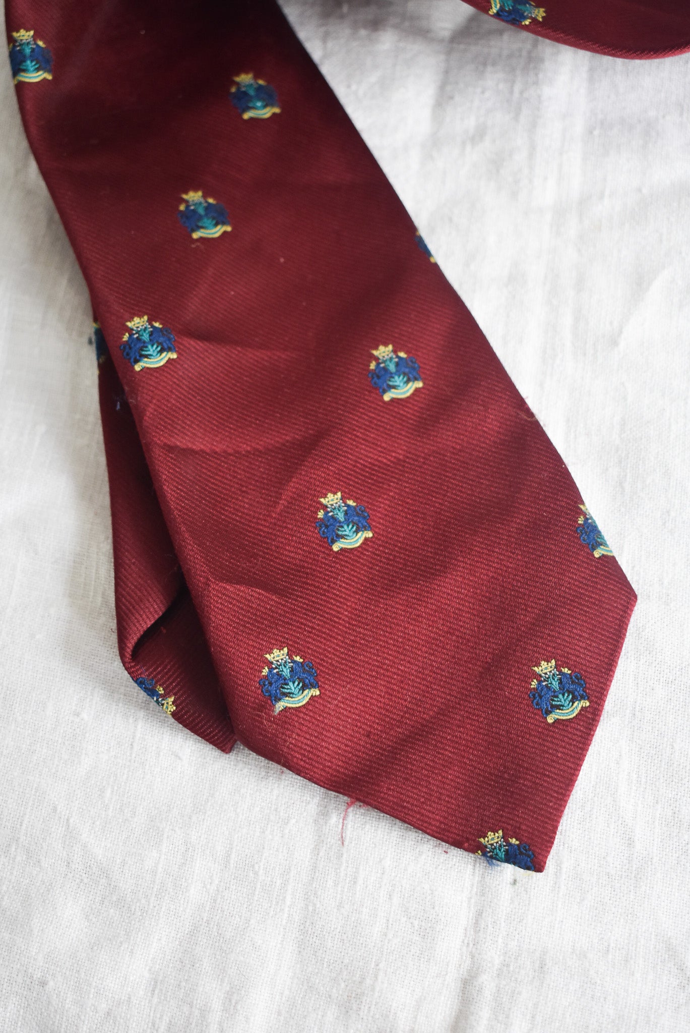 Vintage Yves Saint Laurent burgundy tie