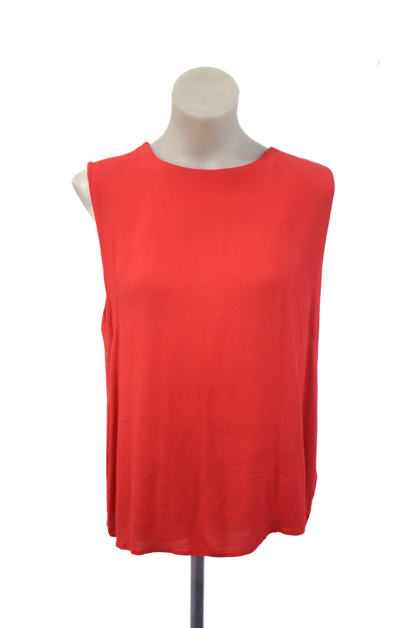 Stockholm Atelier & Other Stories, red high neck flowy vest top, 12/14