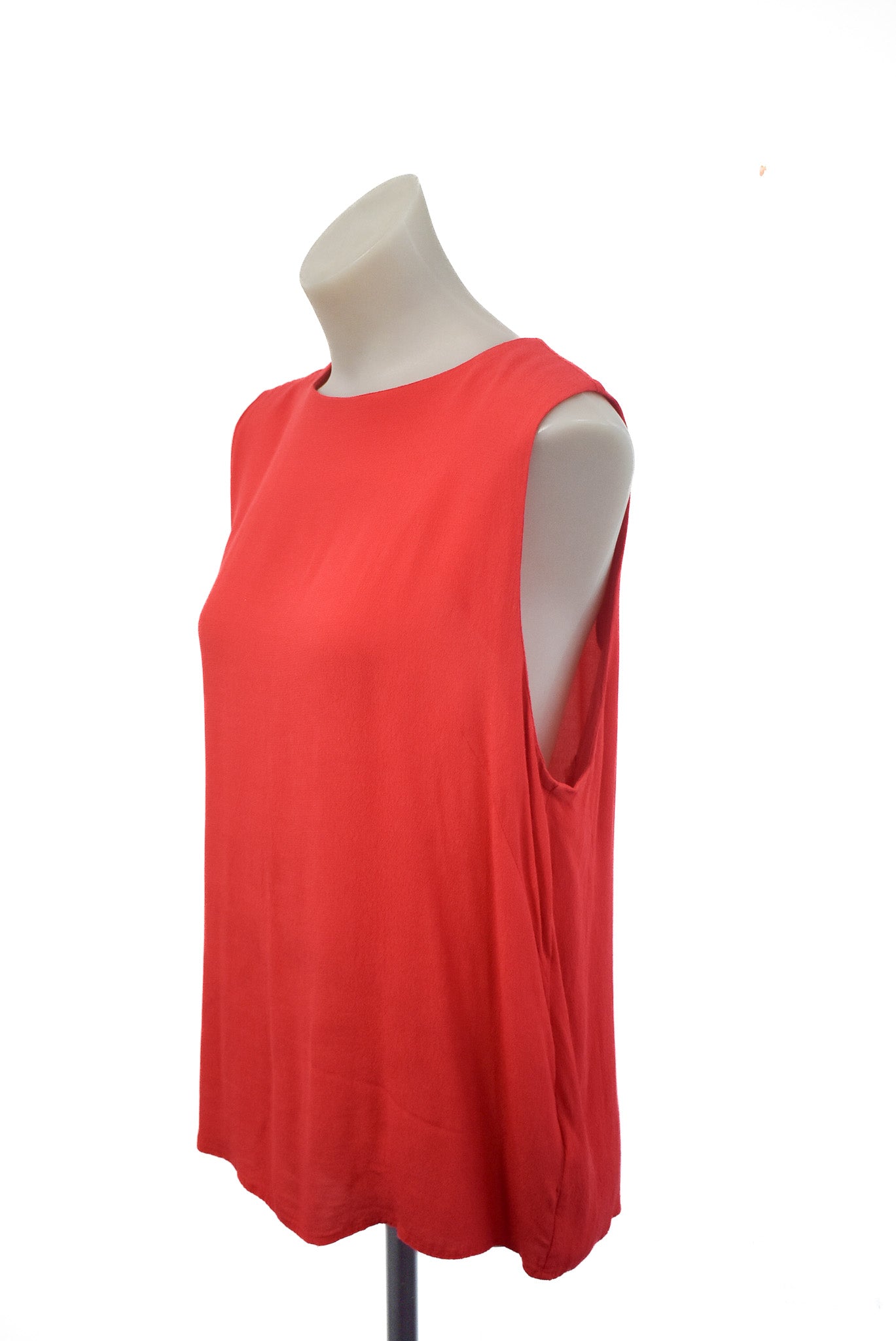 Stockholm Atelier & Other Stories, red high neck flowy vest top, 12/14