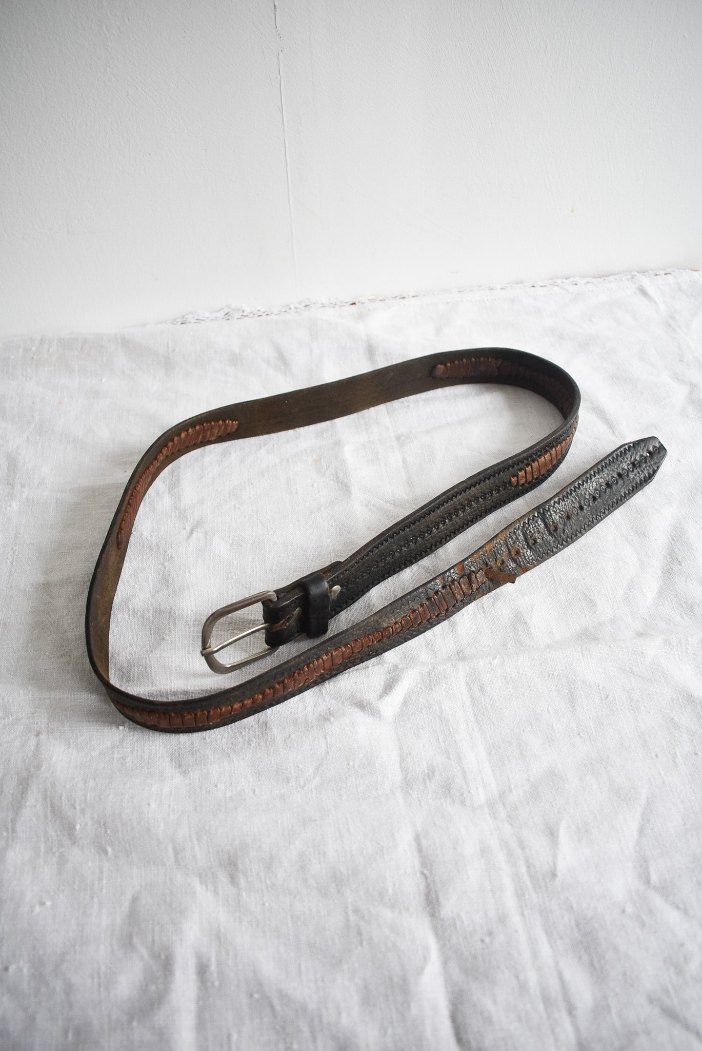 Vintage genuine leather belt