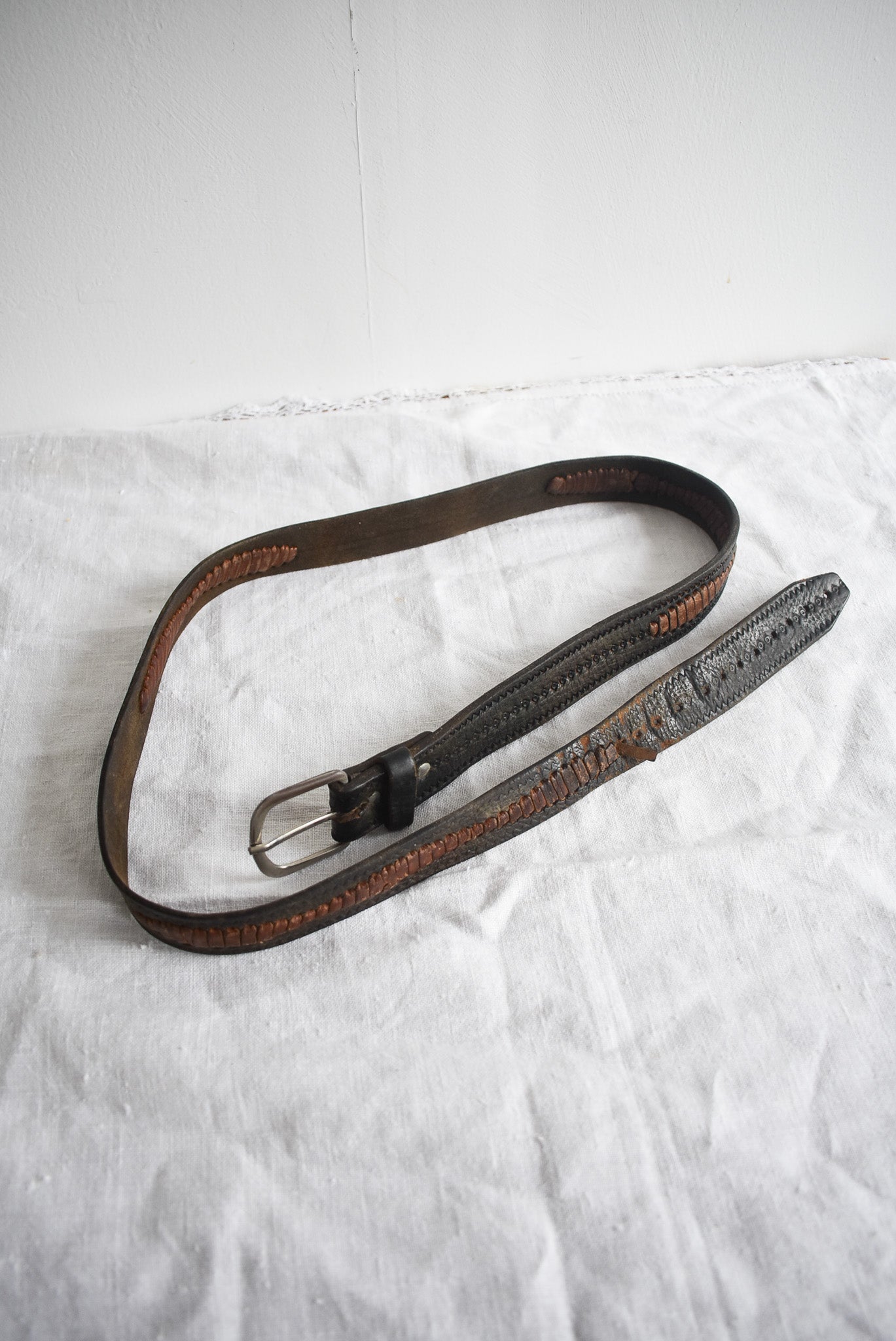 Vintage genuine leather belt