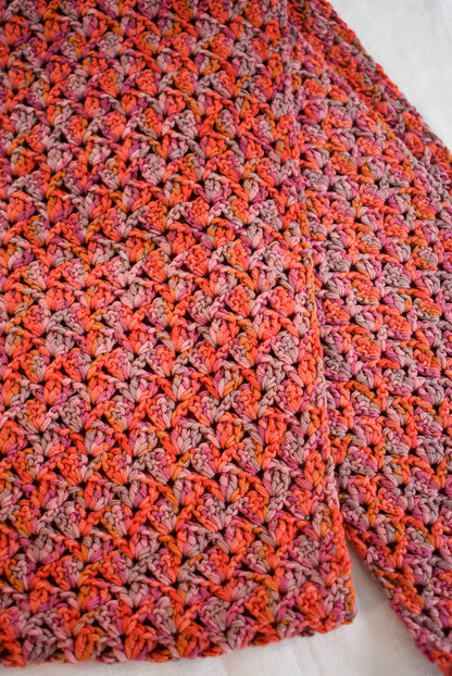 Beautiful crochet pink scarf