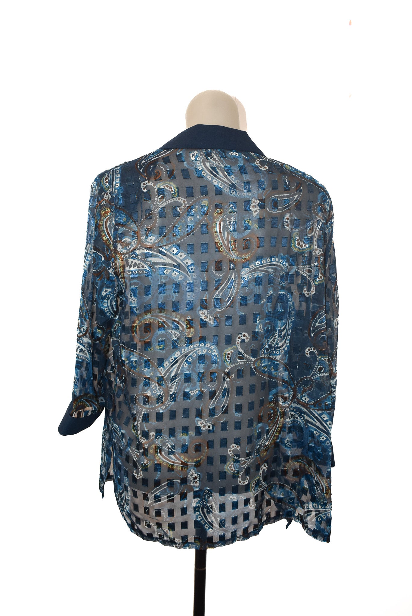 Blue sparkly mesh cover up, M/L